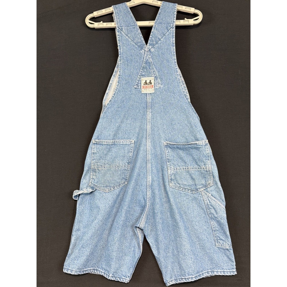 Vintage Bubba Denim Womens Small (28-32) Blue Jean Overall Shorts Bib Overalls - Picture 8 of 15
